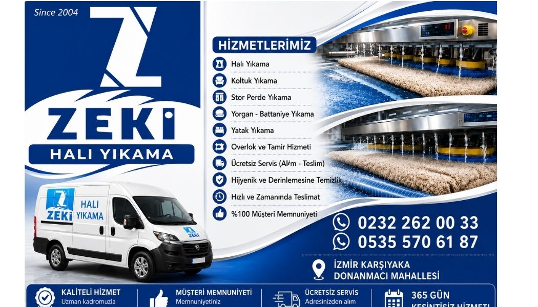  Karşıyaka Donanmacı Mahallesi Halı Yıkama Süreçleri ve Hijyen Standartları